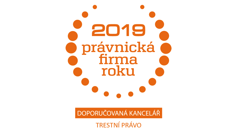 OCENĚNÍ PRÁVNICKÁ FIRMA ROKU 2019